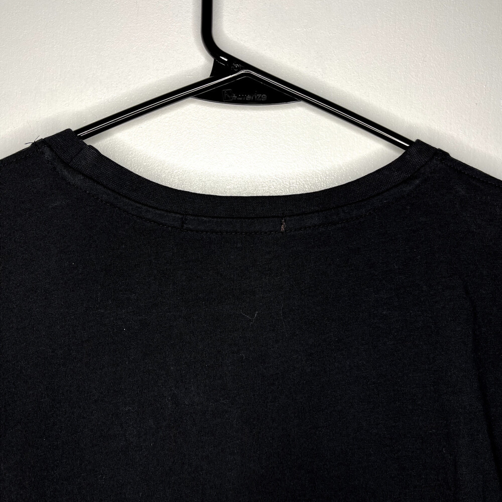 Roberto Cavalli Mens Shirt XL Black Cotton Crew Short Sleeve Snake Graphic Print - Picture 7 of 16